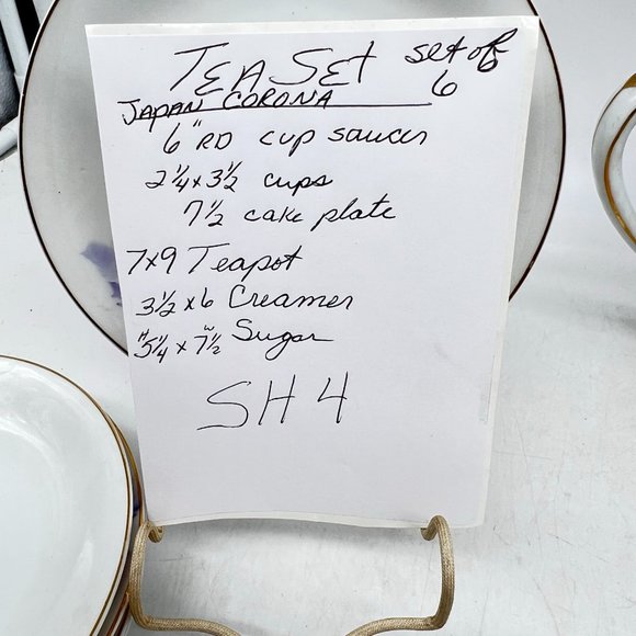 21 Pc Occupied Japan Tea Set Made 45-52 By Corona Large Floral Vintage Hand Pain - Picture 15 of 16